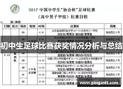 初中生足球比赛获奖情况分析与总结